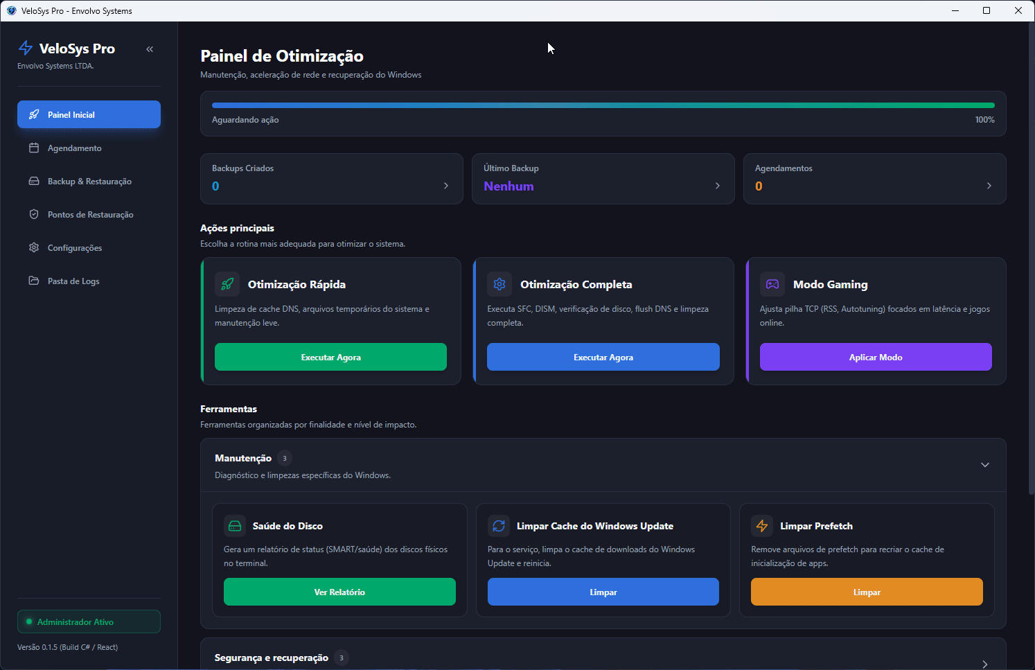 VeloSys Pro application walkthrough